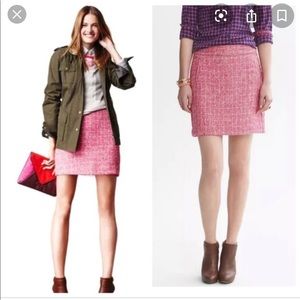 Banana Republic Pink Tweed Skirt